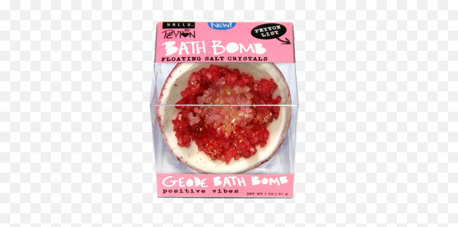 Hallu By Peyton Geode Bath Bomb Assorted Colors 1 Ct - Pomegranate Emoji,Diy Emoji Bath Bomb