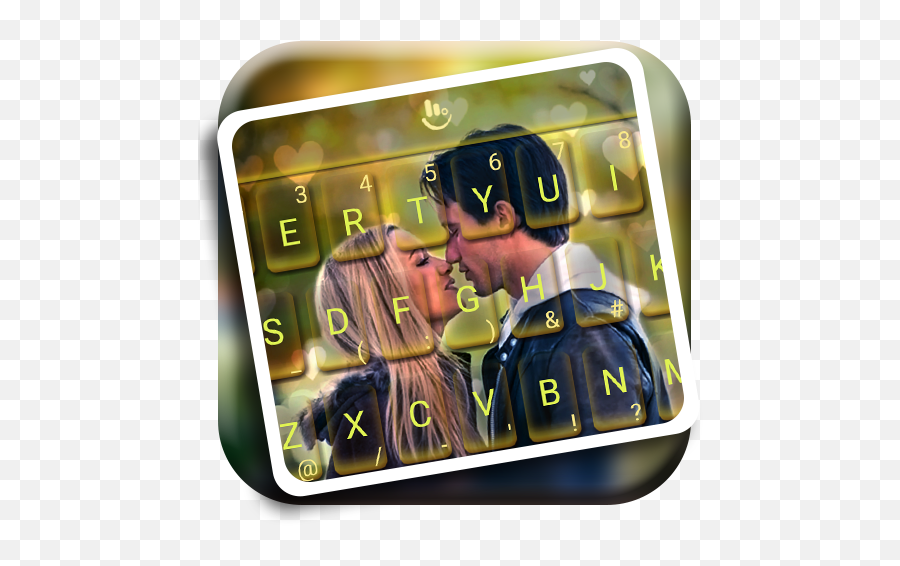 Download Romantic Couple Love Photo Keyboard Theme On Pc - Kiss Emoji,Taco Emoji App