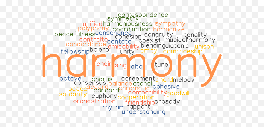 Harmony Synonyms And Related Words What Is Another Word - Dot Emoji,Different Emotions Music