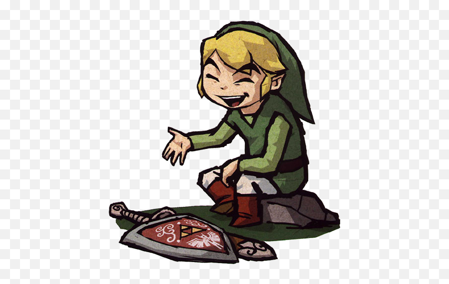 Wind Waker Link Is So Good - Zelda Wind Waker Official Artwork Emoji,Triforce Heroes Pom Pom Emoticon