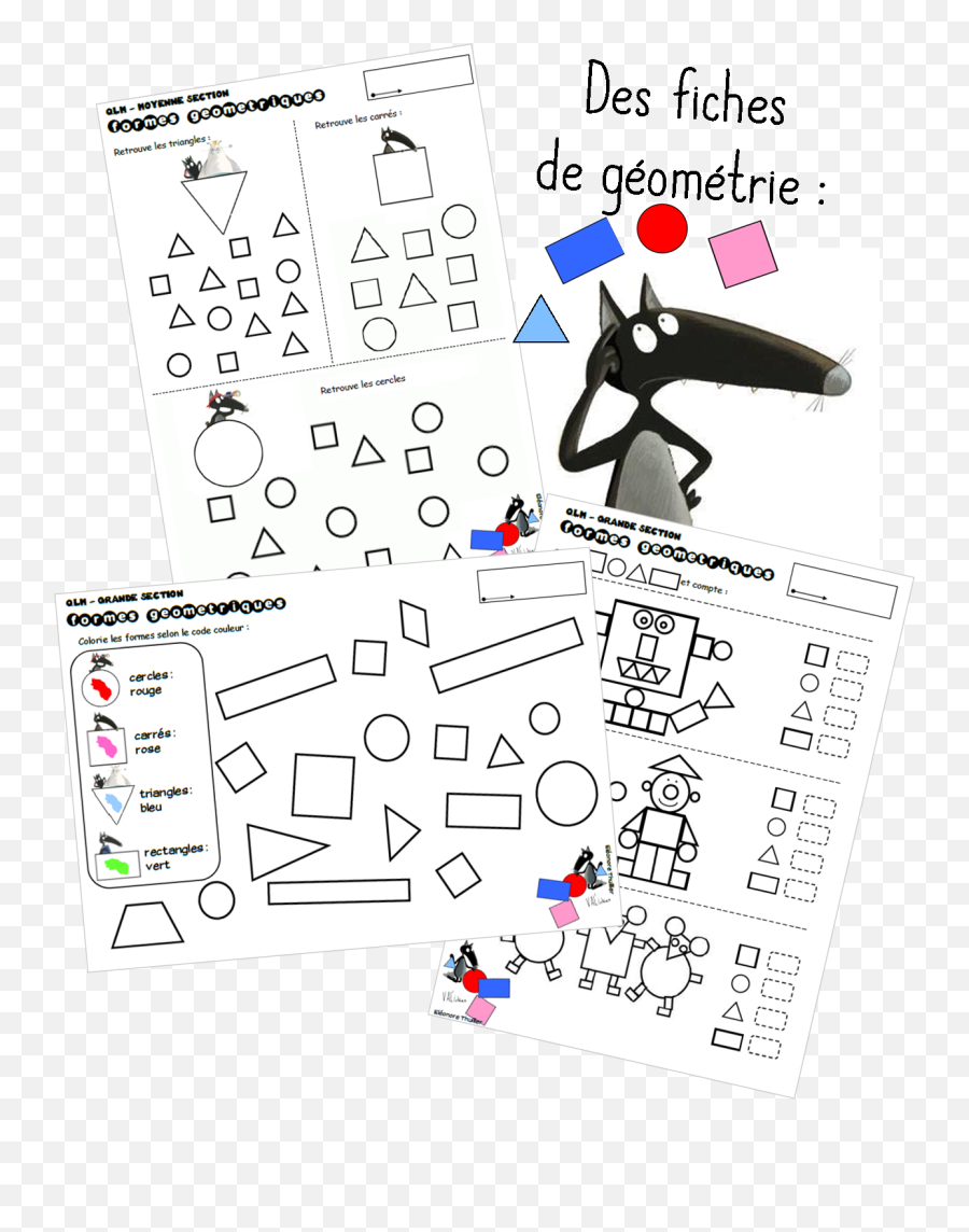 Loup Maternelle - Loup En Maternelle Petite Section Emoji,Tableau Des Emotions Avec Formes Geometriques