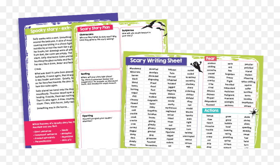 Synonyms Ks2 Worksheets - Write Scary Stories Ks2 Emoji,Emotions That Rhymes With Scary