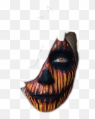 Pumpkin Overlay Face Scary Image By Sandystevs - Picsart Ghost Half Face Png Emoji,Scary Face Made Out Of Emojis