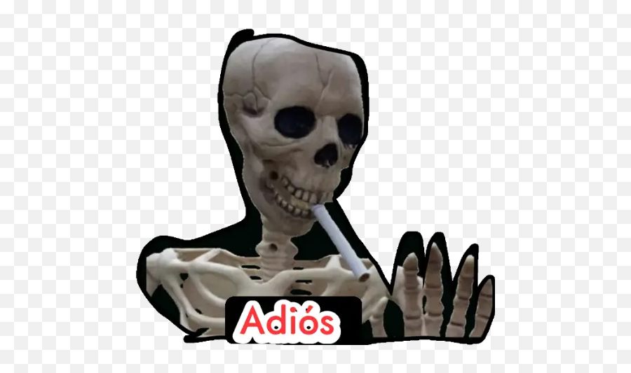 Esqueleto Stickers For Whatsapp - Meme Sticker De Esqueleto Emoji,Man And Skull Emoji Game