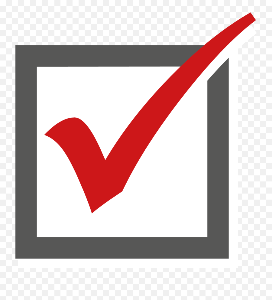 Vote Check Mark Png Clipart - Vote Check Mark Clip Art Emoji,Emoticon Vote Red X In Box