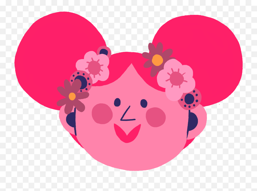 Happy Cute Girl Sticker By Marie Boiseau For Ios Android - Happy Emoji,Flower Face Emoji