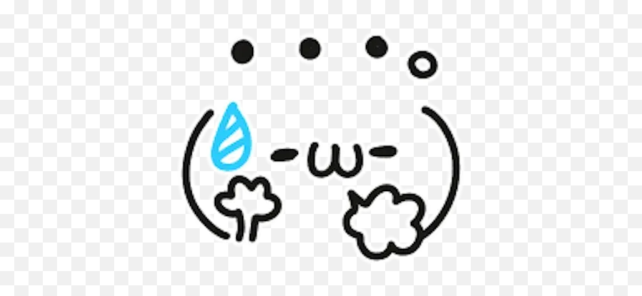 Kawaii Emoji Whatsapp Stickers - Stickers Cloud Dot,Black Cloud Emoji