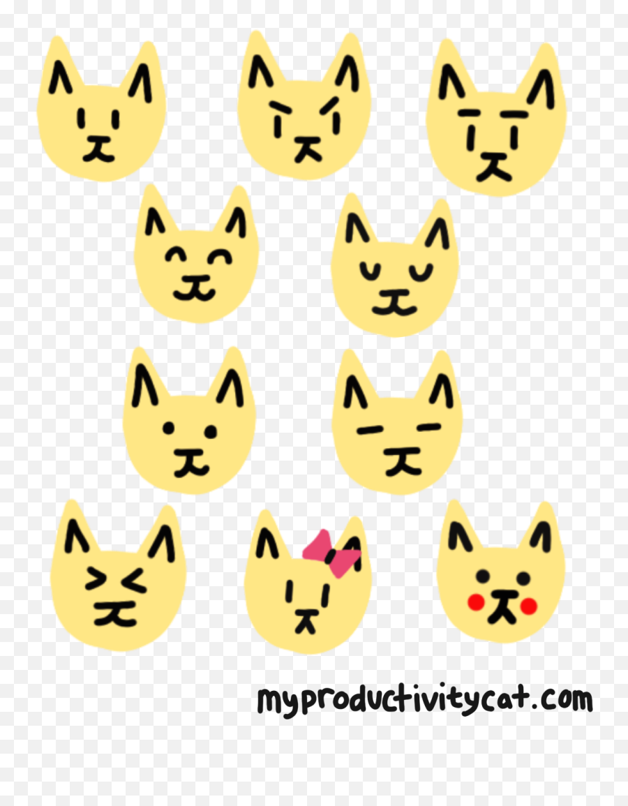 Cute Stickers Basic Stickers Digital Stickers For Goodnotes Emoji,Cat Emoticon Letters