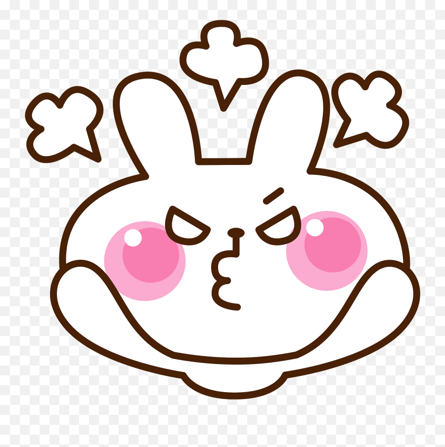 Rabbit Is Angry Clipart - Anger Emoji,Rabbit With Hearts Emojis