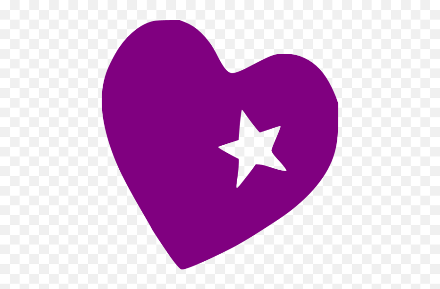 Purple Heart 12 Icon - Free Purple Heart Icons Black Heart With White Stars Emoji,Heart Pumping Emoticon