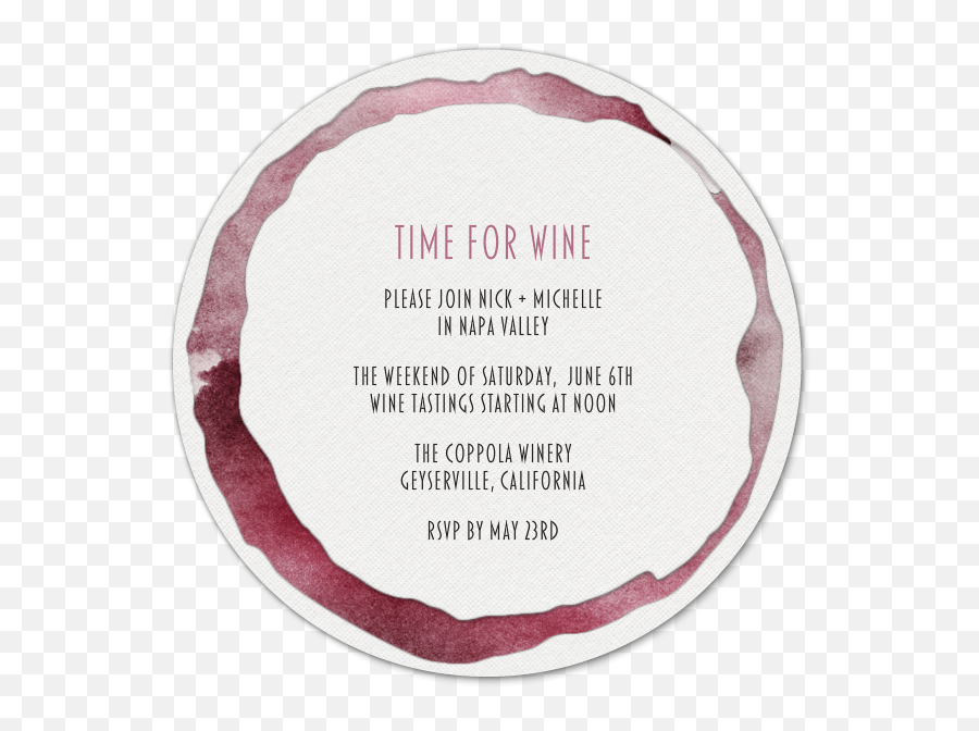 Wine Party Invitations - Dot Emoji,Super Emotion Taster
