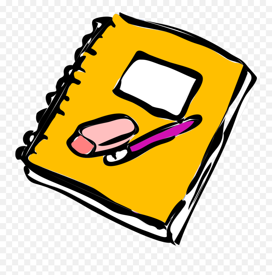 Writing Pencil Eraser And Journal Clip - Notebook Clip Art Emoji,Eraser Emoji