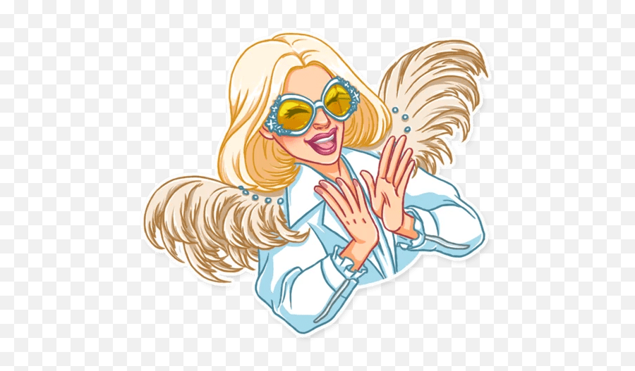 Ms Lady Gaga Stickers - Live Wa Stickers Emoji,Lady Gaga Interview Emotion