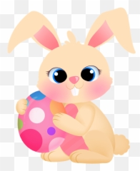 Free Easter Bunny Transparent - Cute Free Easter Bunny Emoji,Emoji Rabbit And Egg