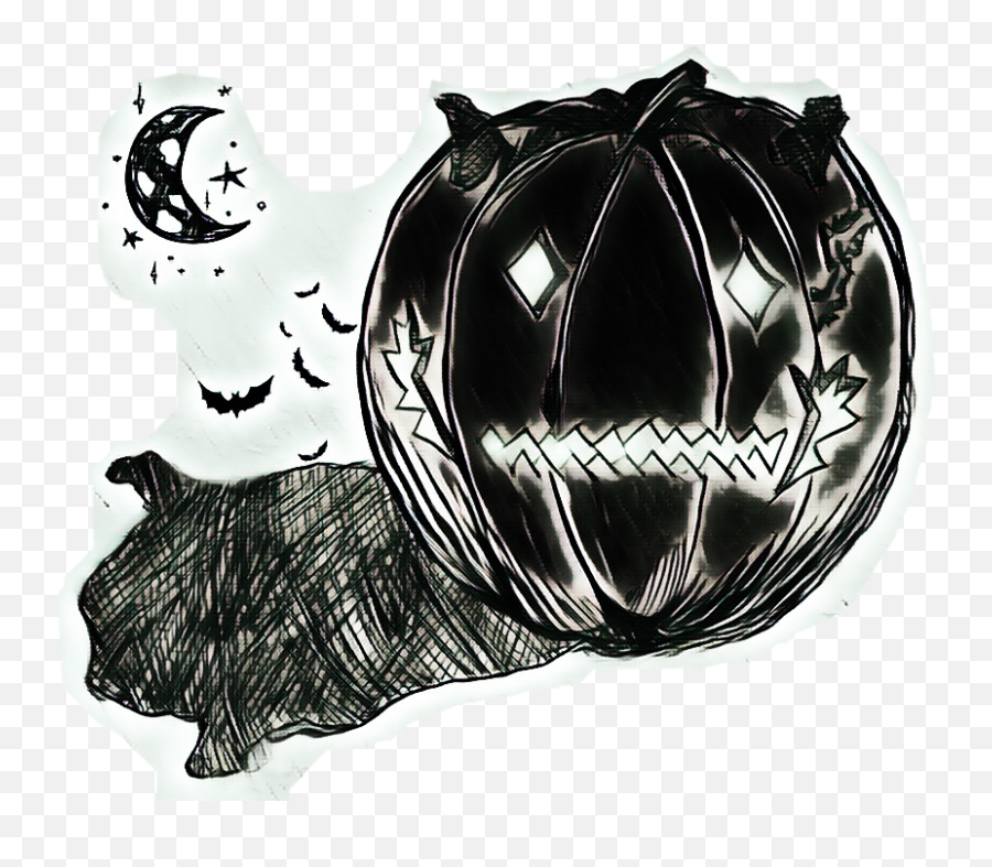 Halloween Halloweenspirit Sticker - Sketch Emoji,Emoji Pumpkin Carving Template
