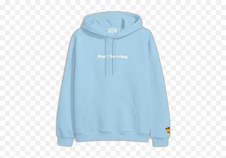 Blue Blueaesthetic Sticker By - Llo Hooded Emoji,Emoji Sweatshirt For Boys