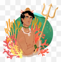Sea Prince By Snekken Half Blood Percy - Fan Art Lester Lester Papadopoulos Trials Of Apollo Emoji,Percy Jackson Trident Emoji