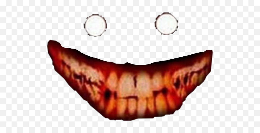 Scary Creepy Smile Sticker - Transparent Creepy Smile Emoji,Scary Smile Emoji