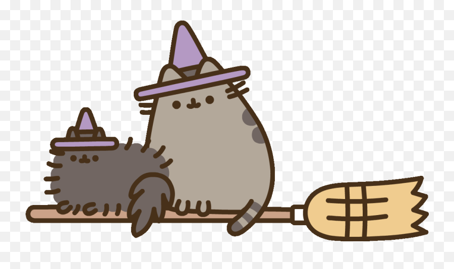 Cat Halloween Sticker - Harry Potter Pusheen Gif Transparent Emoji,Halloween Cat Emoji