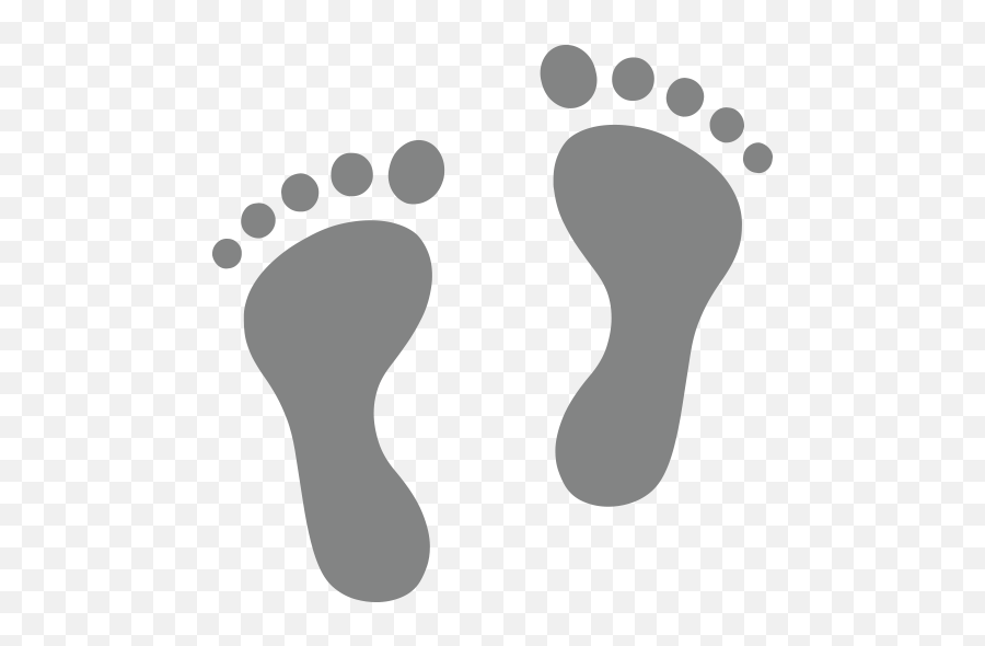 Footprints - Barefoot Clipart Emoji,Foot Emoji