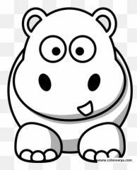 Un Hipopotamo Grande Tierno Y Hermoso Dibujos Hipopótamo - Black And White Clipart Jungle Animals Emoji,Dibujos De Emojis Blanco Y Negro
