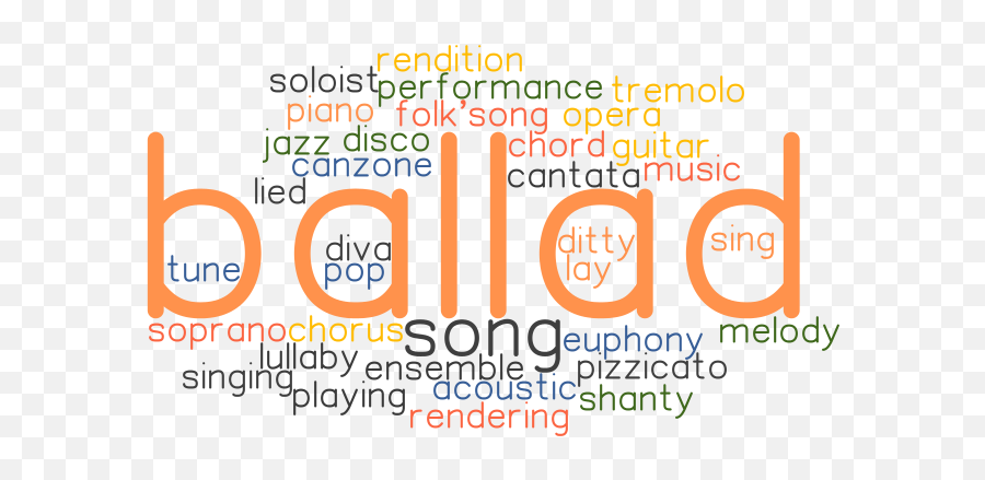 Ballad Synonyms And Related Words What Is Another Word For - Dot Emoji,Short Ballad Song With Emotion