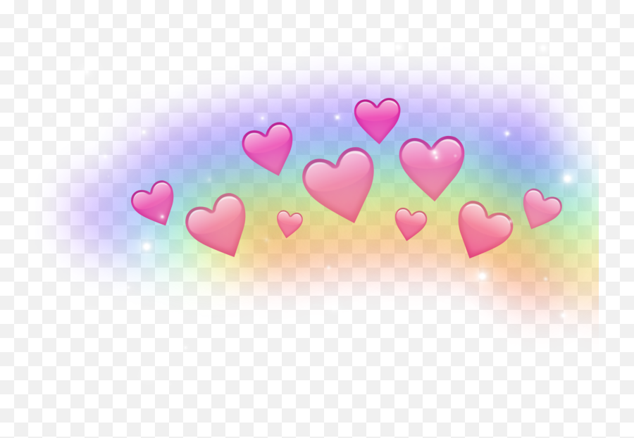 Rainbow Heart Crown Sparkle Sparkling - Rainbow Sparkle Background Transparent Emoji,Rainblow Sparkle Heart Emojis