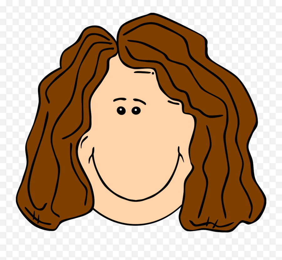 Smiling Brown Hair Lady Png Svg Clip Art For Web - Download Emoji,Brown Haired Girl Emojis