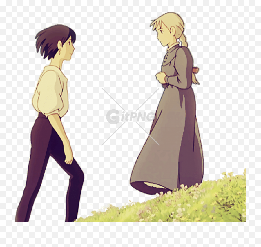 Gitpng - Moving Castle Howl And Sophie Png Emoji,What The Emojis Dramafaces And Princess