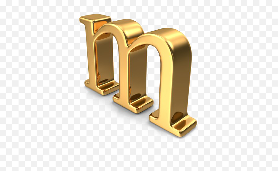 M Letter Png Transparent Images - M Letter Gold Png Emoji,M&m Emoticon Pics 2016