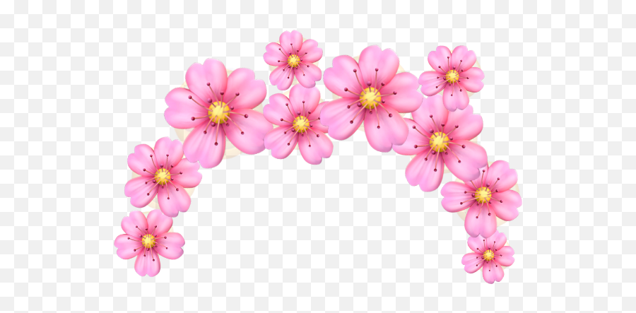 Download Pink Flower Crown Emoji - Pink Flower Emoji Crown Transparent,Pink Flower Emoji