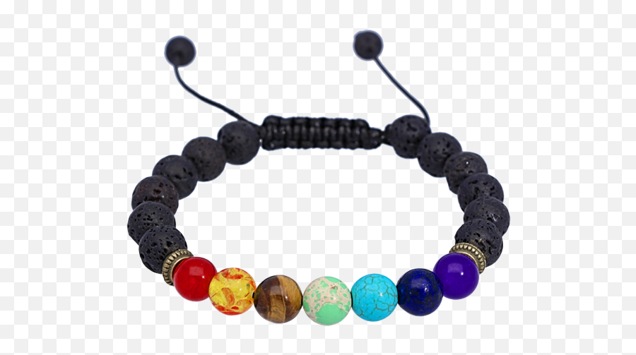 Chakra Lava Rock Adjustable Bracelet - Solar System Rock Braclet Emoji,Bracelet For Emotions