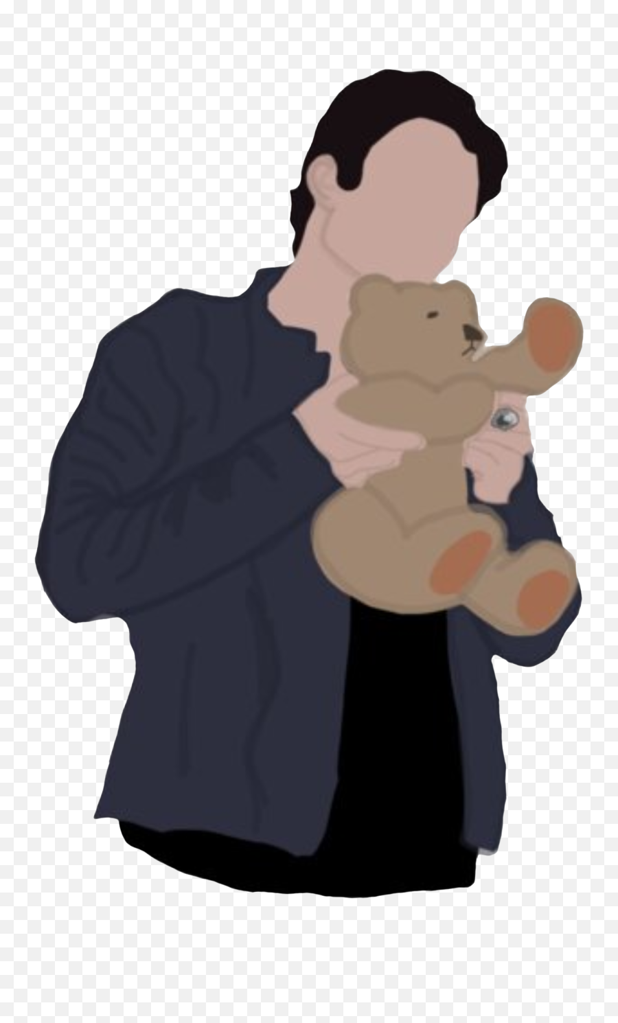 Pin - Damon And Teddy Bear Sticker Emoji,Vampire Diaries Emotion Switch