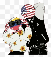Countryhumans Countryhumansusa Sticker - American Emoji,Venezuelan Flag Emoji