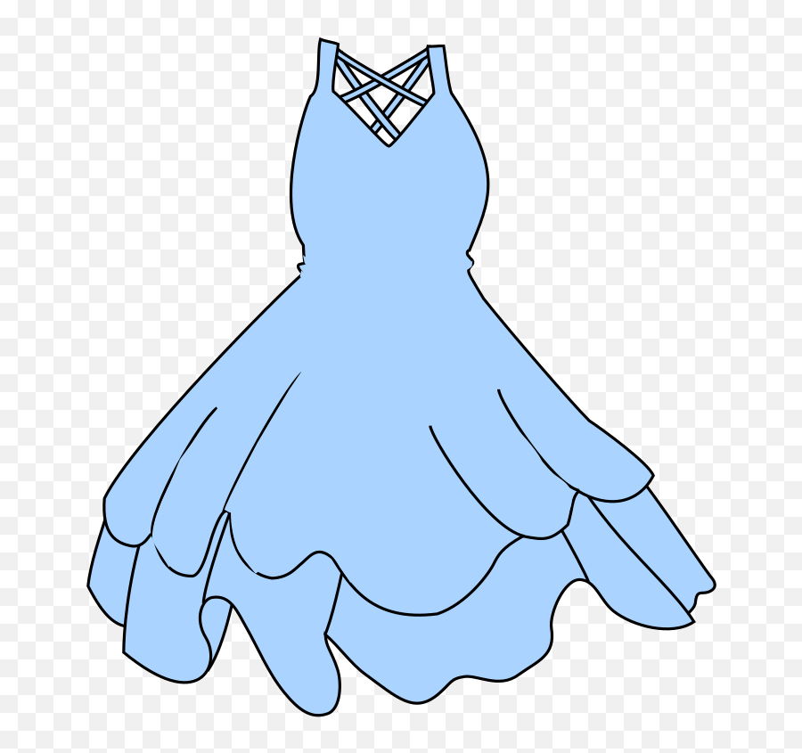 Clip Art Girl In Blue Dress Clipart - Blue Dress Clipart Emoji,Emojis Dress For Girls