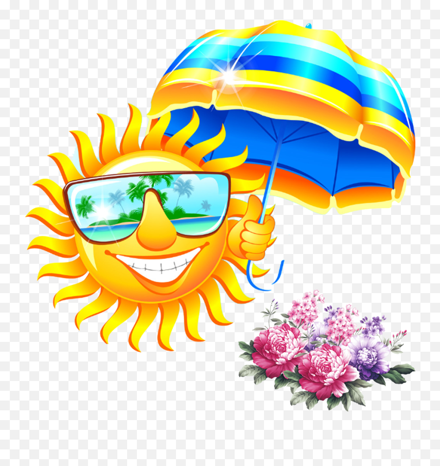 Download Summer Sun Umbrella Sunglasses - Umbrella Summer Images Cartoon Emoji,Sun Umbrella Emoticon