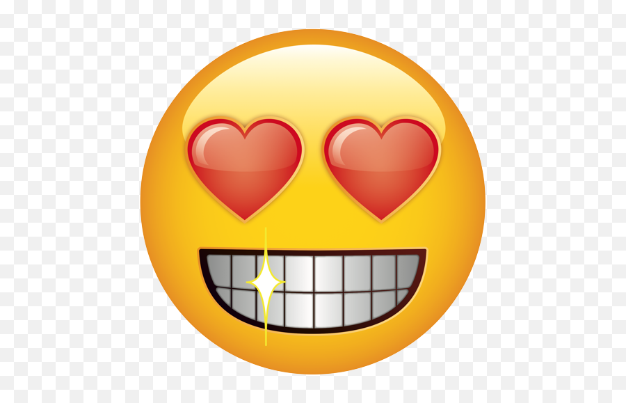 Heart Eyes Variant Beaming Smile - Happy Emoji,Official Emoji