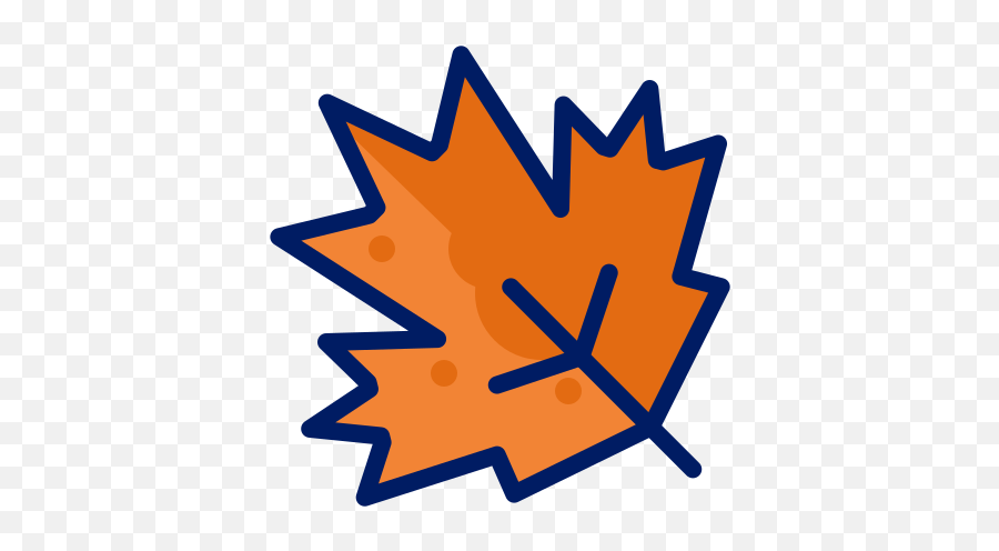 Fall Leaf Orange Season Free Icon Of - Illustration Emoji,Fall Leaf Facebook Emoticon