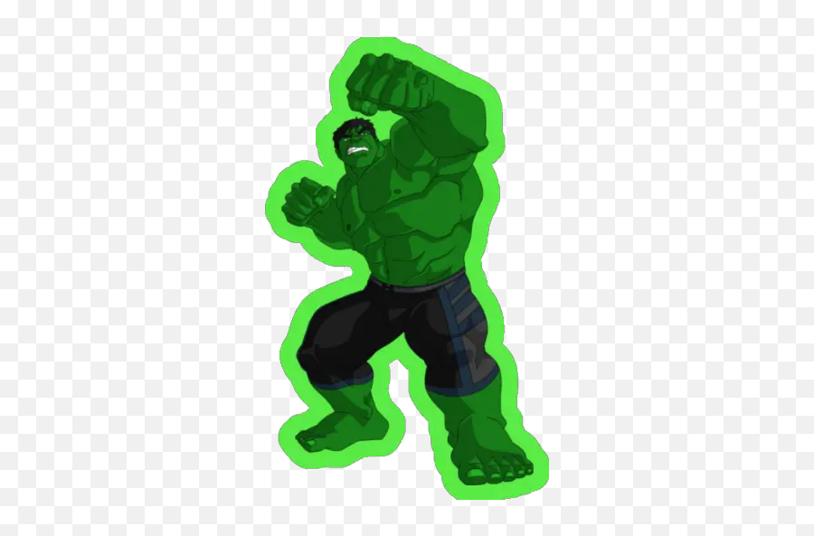 Hulk Anime Stickers For Whatsapp - Hulk Clipart Emoji,Hulk Emoji Image