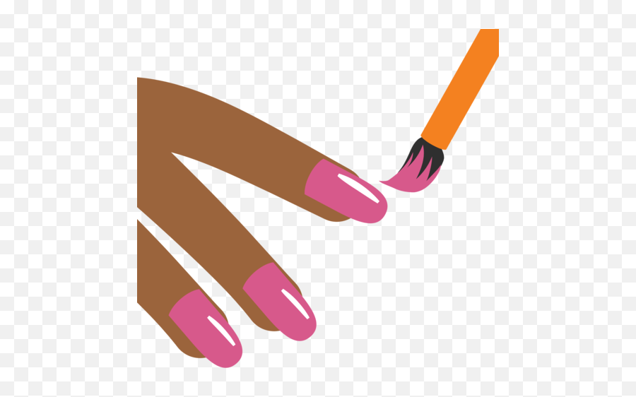 Painting Nails With A Medium Dark Skin Tone - Emoji Medium Dark Skin Nail Polish,Emoticon Face Painted Rock