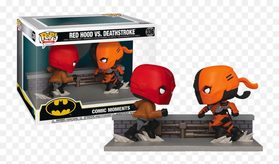 Dc Comic Red Hood Vs Deathstroke Comic Moment Pop Vinyl 2 - Packsdcc Exclusive Clockwork Collect Emoji,Deathstroke Cartoon Emoticon