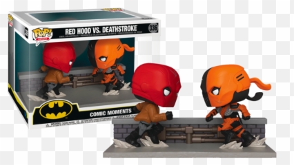 Dc Comic Red Hood Vs Deathstroke Comic Moment Pop Vinyl 2 - Packsdcc Exclusive Clockwork Collect Emoji,Deathstroke Cartoon Emoticon