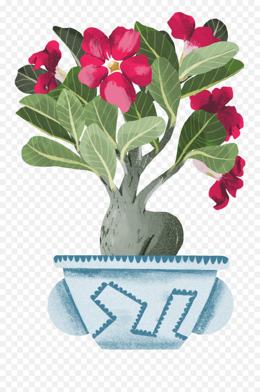 Desert Rose Plant Care Guide Emoji,Emoji With Rose In Mouth