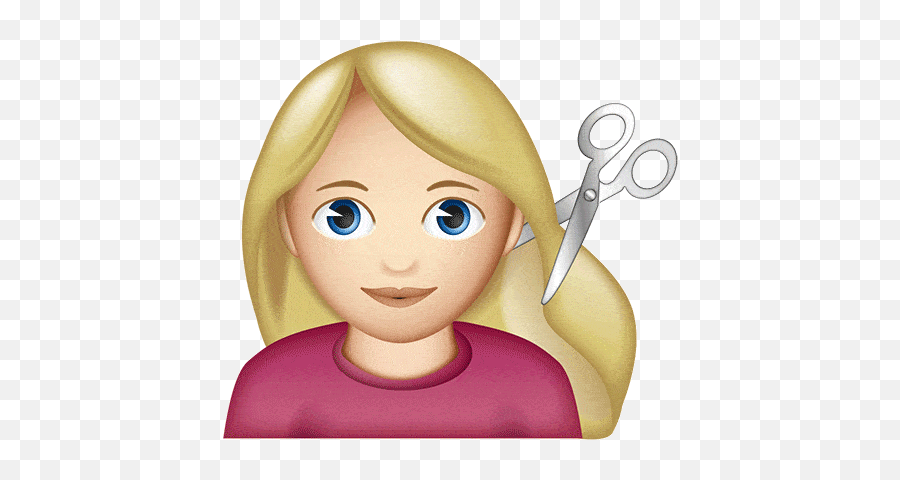 Haircut Emoji Transparent - Haircut Emoji Girl,Botox Emoji