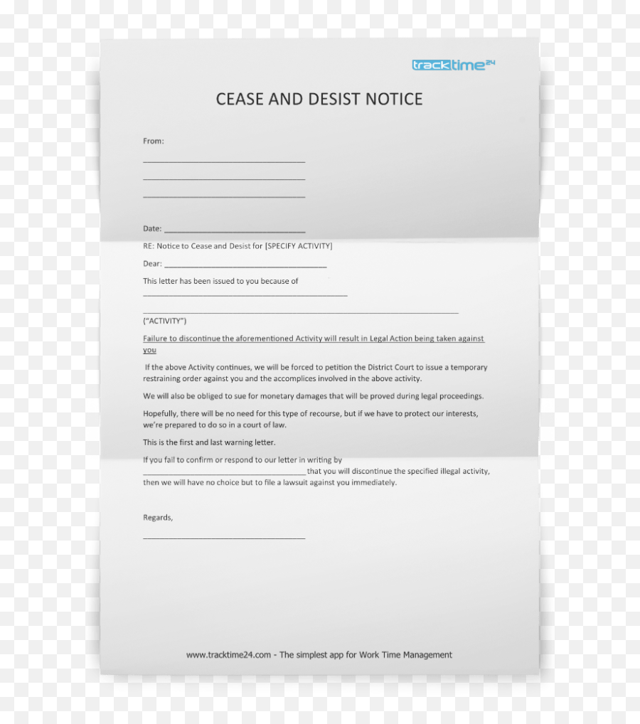 Cease And Desist Letter - Sample U0026 Template Free Download Document Emoji,Emotions Blob Cards