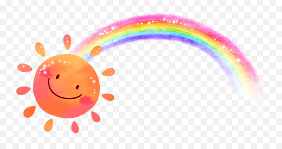 Freetoedit Sun Sunshine Rainbow - Cartoon Sun And Rainbow Clipart Emoji,Sunshine Emoji Png