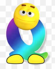 Abc Alphabet Smiley Letters - Q Smiley Emoji,Letter L Emoji