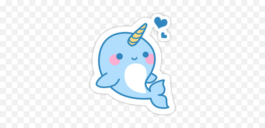 Dibujos Kawaii - Narwhal Sticker Emoji,Narwal Emoji