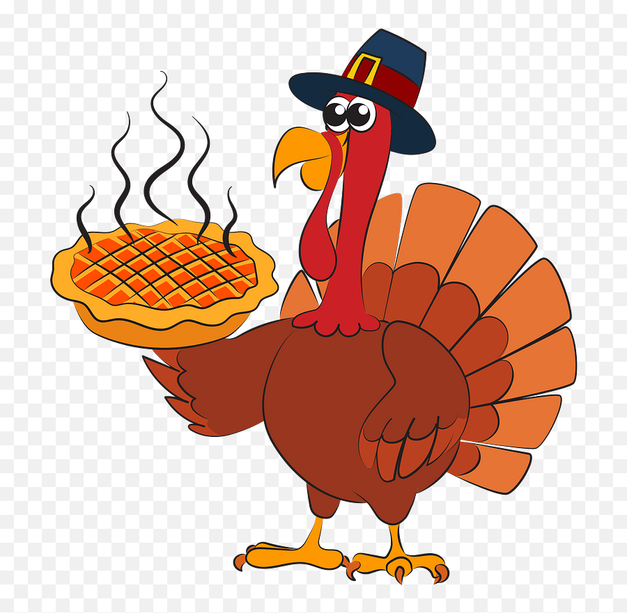 Thanksgiving Turkey In Pilgrim Hat - Thanksgiving Pilgrim Turkey Clipart Emoji,Pilgrim Hat Emoji
