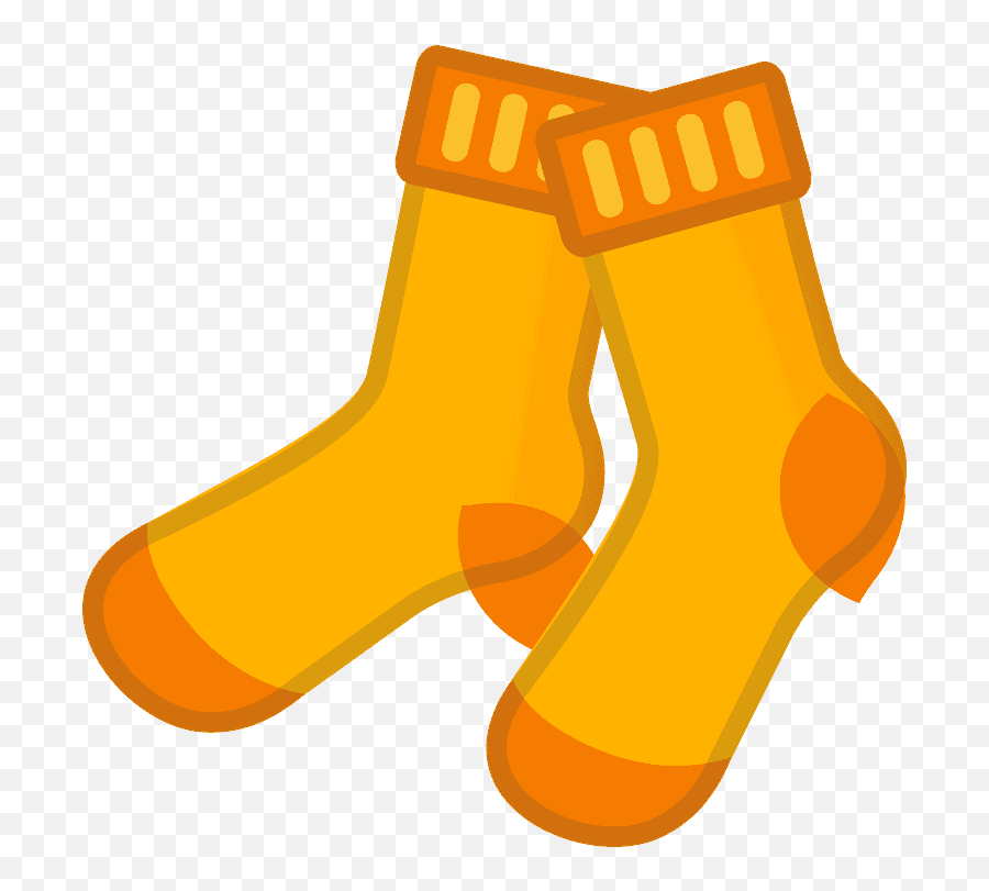 Sock Emoji - Yellow Orange Objects Clipart,Weiner Emoji